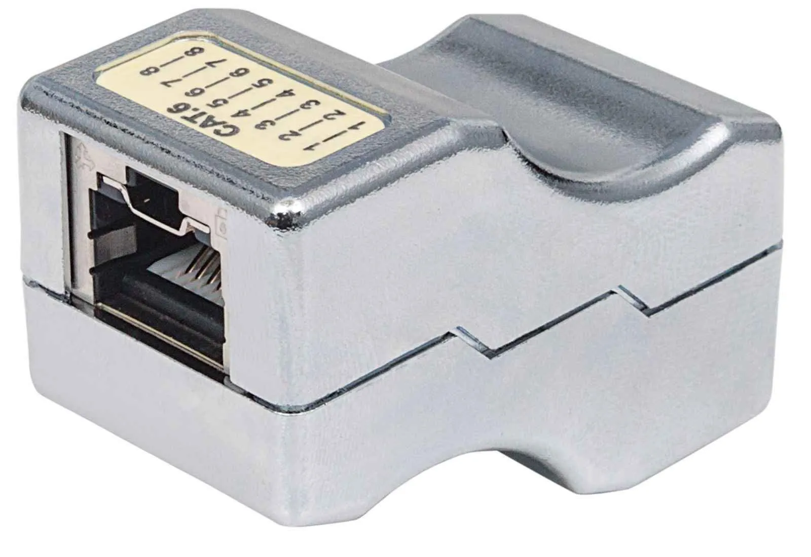 Adapter spojnica Intellinet Cat6 Inline Coupler Type 8P8C (Ž) na 8P8C (Ž) FTP funkcija zaključavanja metalik 790802