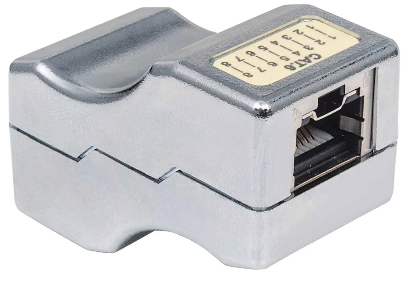Adapter spojnica Intellinet Cat6 Inline Coupler Type 8P8C (Ž) na 8P8C (Ž) FTP funkcija zaključavanja metalik 790802
