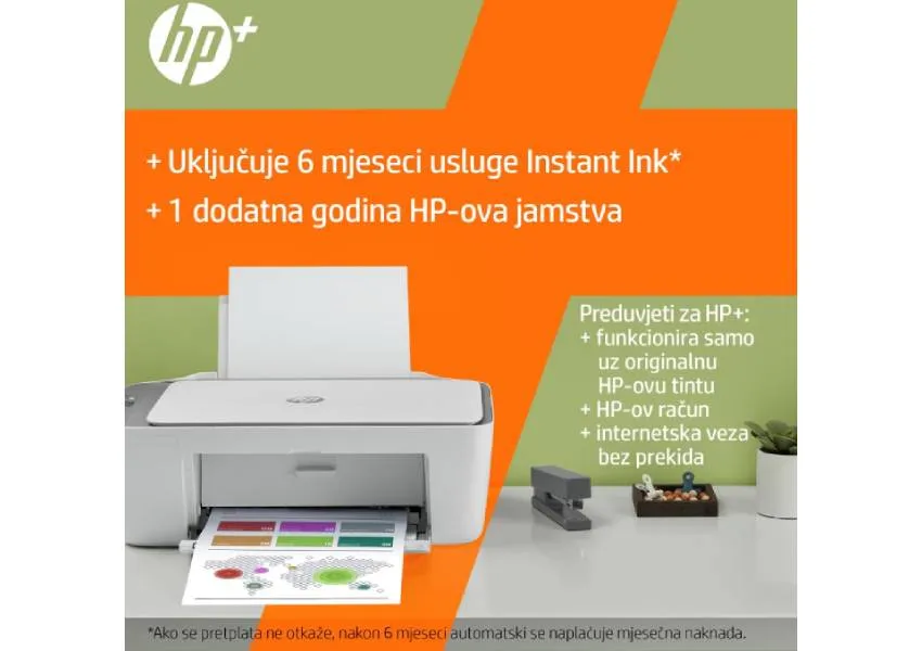 HP DeskJet 2720e All-in-One Colour Printer with 6 months of instant Ink  with HP+, White : : Computers & Accessories