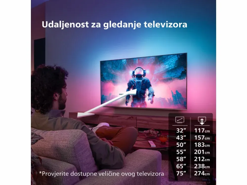 TV 65 Philips 65PUS8818/12  4K 120Hz, Google TV, Ambilight