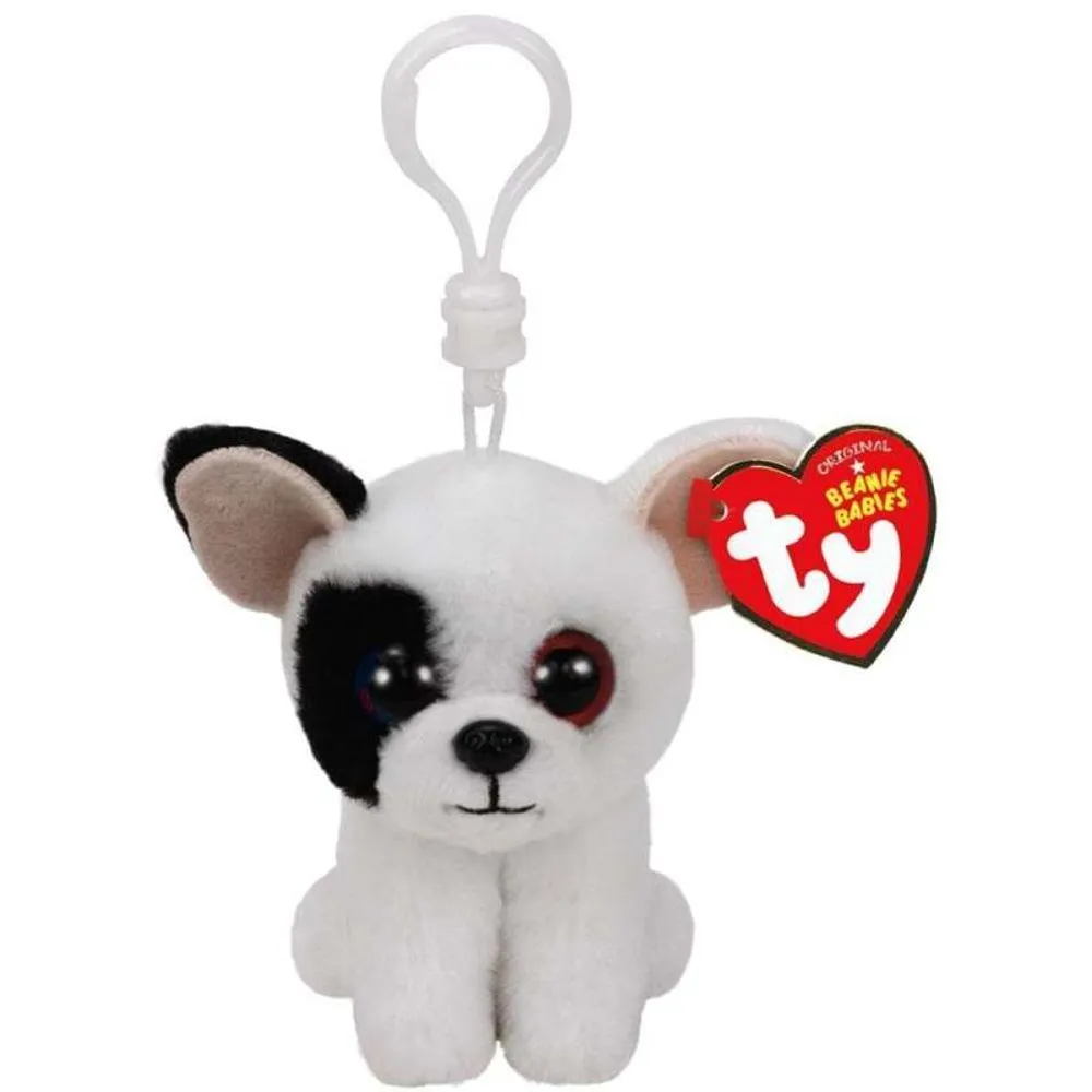 Privjesak plišani TY Beanie Babies MARCEL - black/white dog TY 36655