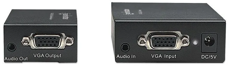 VGA extender set Manhattan preko mrežnog Cat5/5e/6 kabela 1080p do 100m AC-napajanje 177344